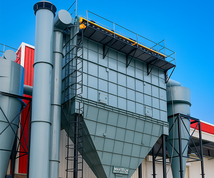 Dust Collection System integrated with Cyclone Collector installed at a Ball Bearing Manufacturing Company